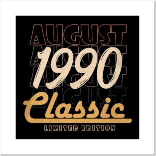 august 1990 birthday Posters and Art
